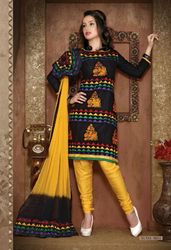 Manufacturers Exporters and Wholesale Suppliers of Black Churidar Suit Surat Gujarat